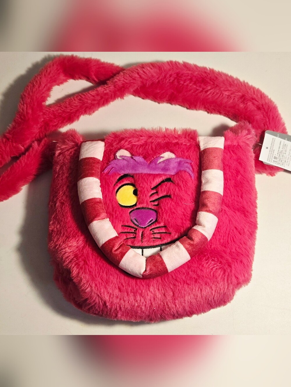 Disney Alice In Wonderland CHESHIRE CAT  Plush Crossbody Bag NWT